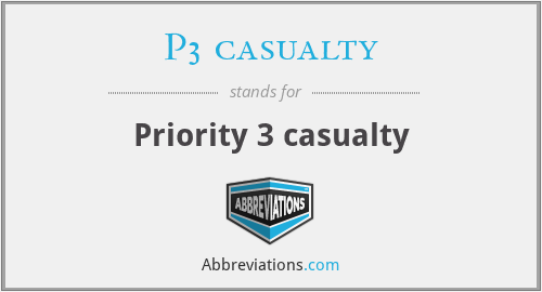 P3 casualty - Priority 3 casualty